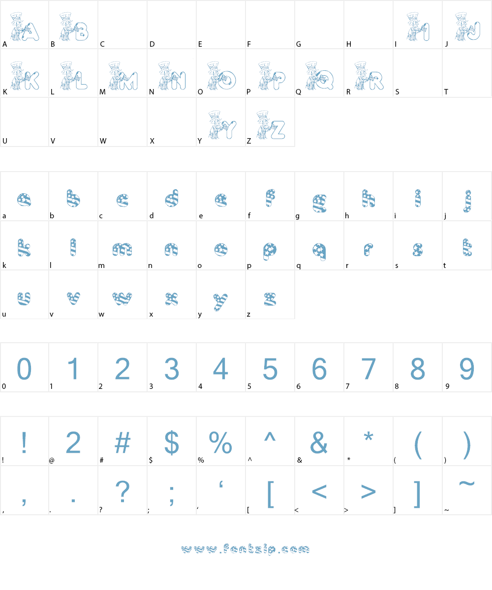 KG UNCLE SAM Font Character